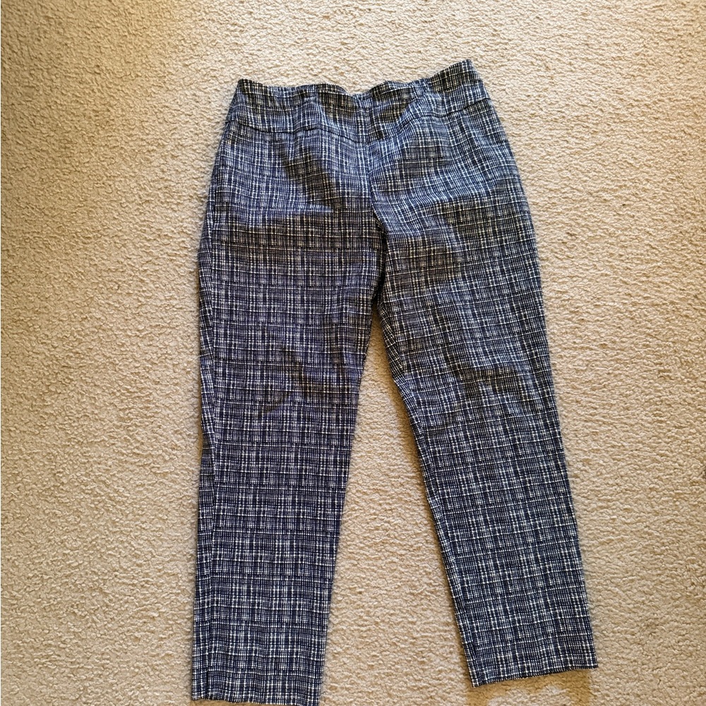 Peck & Peck Black and White Straight Leg Pants